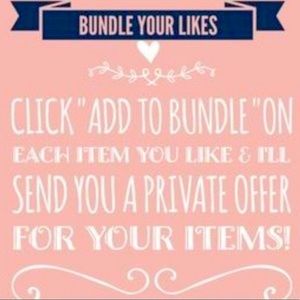 Shop my closet & create a bundle-Seller discount is 20% for for 2 or more items!